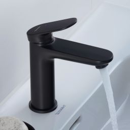 Duravit Wave bateria umywalkowa stojąca czarny mat WA1020001046