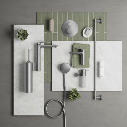 Duravit Wave bateria wannowo-prysznicowa wolnostojąca stal nierdzewna szczotkowana WA5250000070