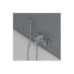 Duravit Wave bateria wannowo-prysznicowa ścienna stal nierdzewna szczotkowana WA5230000070