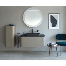 Duravit C.1 bateria umywalkowa stojąca L czarny mat C11030002046