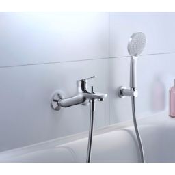 Duravit No.1 bateria wannowo-prysznicowa ścienna chrom N15230000010