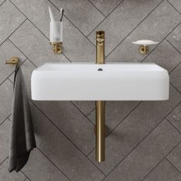 Duravit Wave bateria umywalkowa stojąca brąz szczotkowany WA1020001004