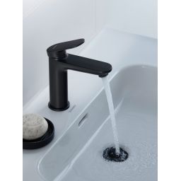 Duravit Wave bateria umywalkowa stojąca czarny mat WA1020001046