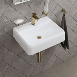 Duravit Wave bateria umywalkowa stojąca brąz szczotkowany WA1020002004