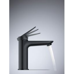 Duravit Wave bateria umywalkowa stojąca czarny mat WA1020002046