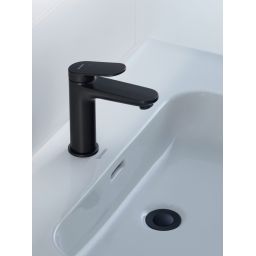 Duravit Wave bateria umywalkowa stojąca czarny mat WA1020002046