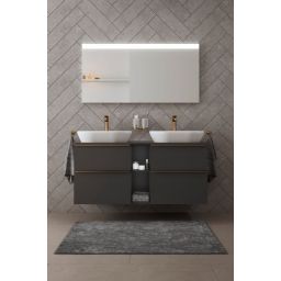 Duravit Wave bateria umywalkowa stojąca wysoka brąz szczotkowany WA1040002004