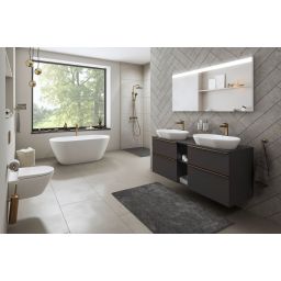 Duravit Wave bateria umywalkowa stojąca wysoka brąz szczotkowany WA1040002004