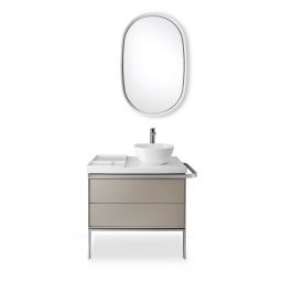 Duravit Wave bateria umywalkowa stojąca stal nierdzewna szczotkowany WA1040002070