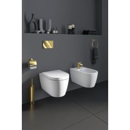 Duravit Wave bateria bidetowa stojąca złoto polerowane WA2400001034