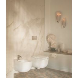 Duravit Wave bateria bidetowa stojąca stal nierdzewna szczotkowana WA2400001070