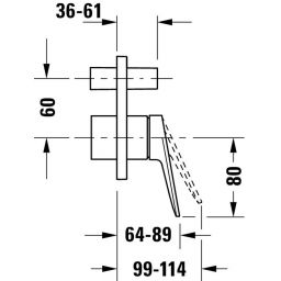 Duravit Wave bateria wannowo-prysznicowa podtynkowa złota WA4210008034