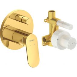 Duravit Wave bateria wannowo-prysznicowa podtynkowa złota WA4210008034