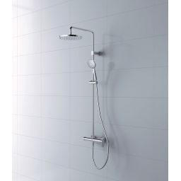 Duravit Wave zestaw prysznicowy ścienny z deszczownicą chrom błyszczący WA4280007010