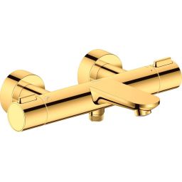 Duravit Wave bateria wannowo-prysznicowa ścienna termostatyczna złoto polerowane WA5220000034