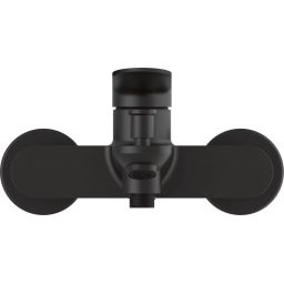 Duravit Wave bateria wannowo-prysznicowa ścienna czarny mat WA5230000046