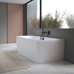 Duravit Wave wylewka wannowa ścienna czarny mat WA5240010046