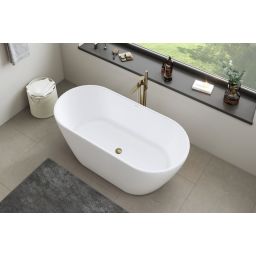 Duravit Wave bateria wannowo-prysznicowa wolnostojąca brąz szczotkowany WA5250000004