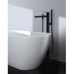 Duravit Wave bateria wannowo-prysznicowa wolnostojąca czarny mat WA5250000046