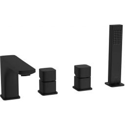 Excellent Keria bateria wannowo-prysznicowa 4-otworowa czarny mat AREX.2034BL