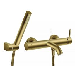 Ferro Ciriculus bateria wannowo-prysznicowa ścienna złoty szczotkowany BCK11BG