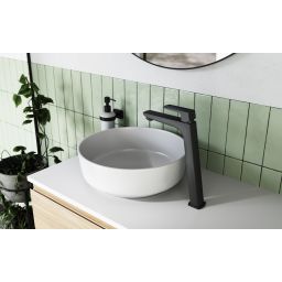 Ferro Vitto VerdeLine bateria umywalkowa stojąca wysoka czarny mat BVI2LVLBL