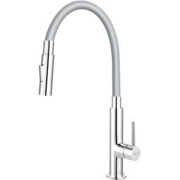 Ferro Zumba Slim 2F bateria kuchenna z elastyczną wylewką szara/chrom BZA43S