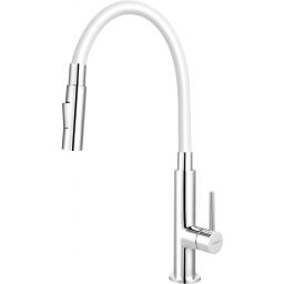 Ferro Zumba Slim 2F bateria kuchenna z elastyczną wylewką biała/chrom BZA43W