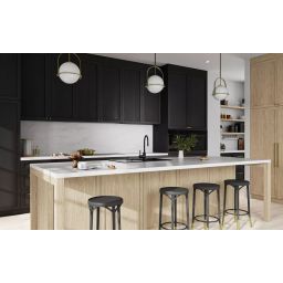 Ferro Zumba Nero bateria kuchenna stojąca z elastyczną wylewką czarny mat BZA4BLB_CZARNA