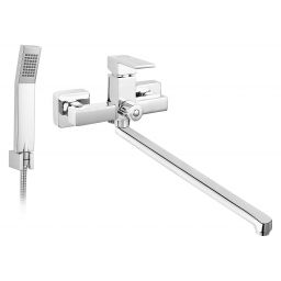 Ferro Zicco bateria umywalkowo-wannowa ścienna z przyłączem natrysku chrom BZI55A