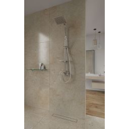 FDesign Pinea zestaw prysznicowy ścienny z deszczownicą chrom FD1-PNA-7USET-11