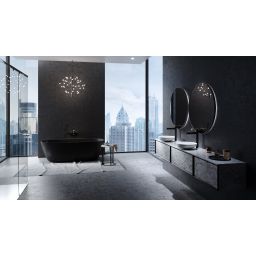 FDesign Zaffiro bateria umywalkowa stojąca różowe złoto/czarny mat FD1-ZFR-2L-25