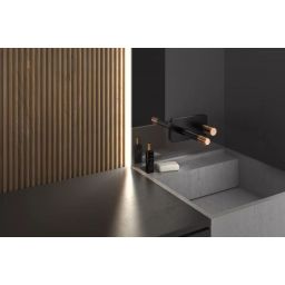 FDesign Ardesia bateria umywalkowa podtynkowa różowe złoto/czarny mat FD1-ARD-3PA-25