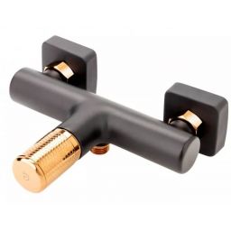 FDesign Ardesia bateria prysznicowa ścienna różowe złoto/czarny mat FD1-ARD-7-25