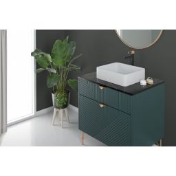 FDesign Zaffiro bateria umywalkowa stojąca różowe złoto/czarny mat FD1-ZFR-2L-25