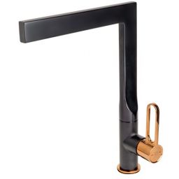 FDesign Zaffiro bateria kuchenna stojąca różowe złoto/czarny mat FD1-ZFR-4-25