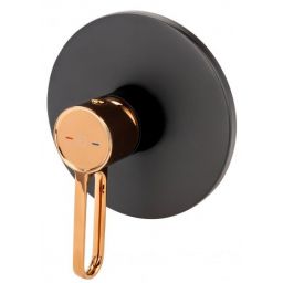 FDesign Zaffiro bateria prysznicowa podtynkowa różowe złoto/czarny mat FD1-ZFR-7PA-25