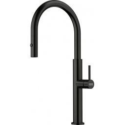Franke Pescara J pull-out spray bateria kuchenna stojąca czarna stal szlachetna 115.0741.695