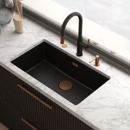 Franke Maris Stripes J pull-out bateria kuchenna stojąca czarny mat/miedziany 115.0747.674