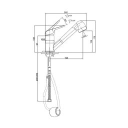 Franke Prince II Pull-Out Spray bateria kuchenna Fragranite beżowa 115.0470.665