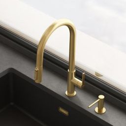 Franke Maris Slim Clear Water J Pull-Out bateria kuchenna stojąca złota 120.0736.601