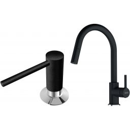 Zestaw Franke Lina bateria kuchenna stojąca z dozownikiem do płynów 350 ml onyx (1150626055, 1190578743)