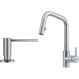 Zestaw Franke Eos bateria kuchenna stojąca z dozownikiem do płynów 350 ml stal szlachetna (1150529207, 1120717084)