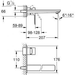 Grohe Lineare bateria umywalkowa podtynkowa stal nierdzewna 23444DC1