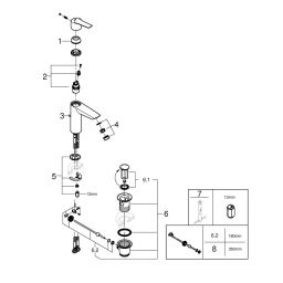 Grohe Start bateria umywalkowa stojąca QuickFix chrom 23455002