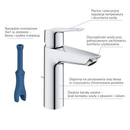 Grohe Start bateria umywalkowa stojąca QuickFix chrom 23455002