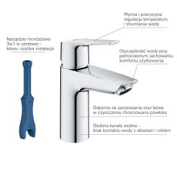 Grohe Start bateria umywalkowa stojąca QuickFix chrom 23550002