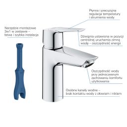 Grohe Start bateria umywalkowa stojąca QuickFix chrom 23551002