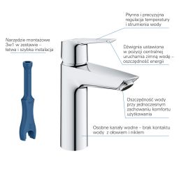 Grohe Start bateria umywalkowa stojąca StarLight Chrome 23746002
