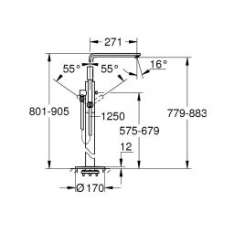 Grohe Lineare bateria wannowo-prysznicowa wolnostojąca chrom 23792001